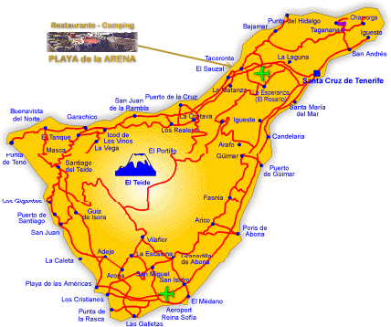 Plano y mapa de Tenerife