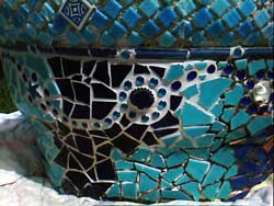 Mosaico Maceta azul
